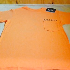 Salt Life Men's Tee, Melon Color, Size Small, NWT